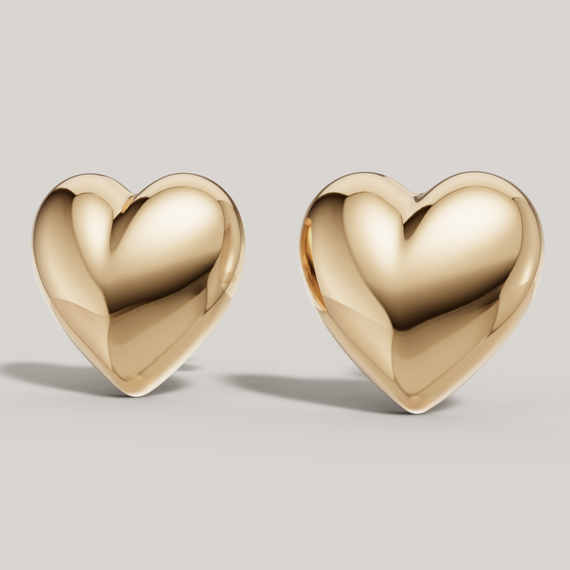 Soft Heart Studs